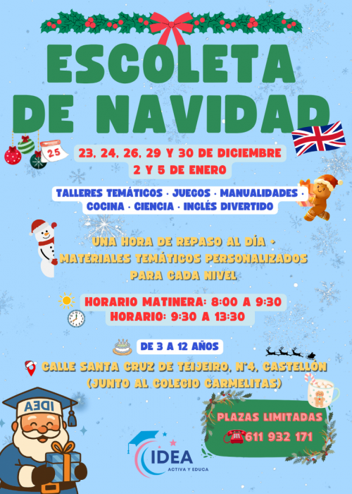 Invitación Fiesta de Navidad Ilustrado Rojo y Verde (7)